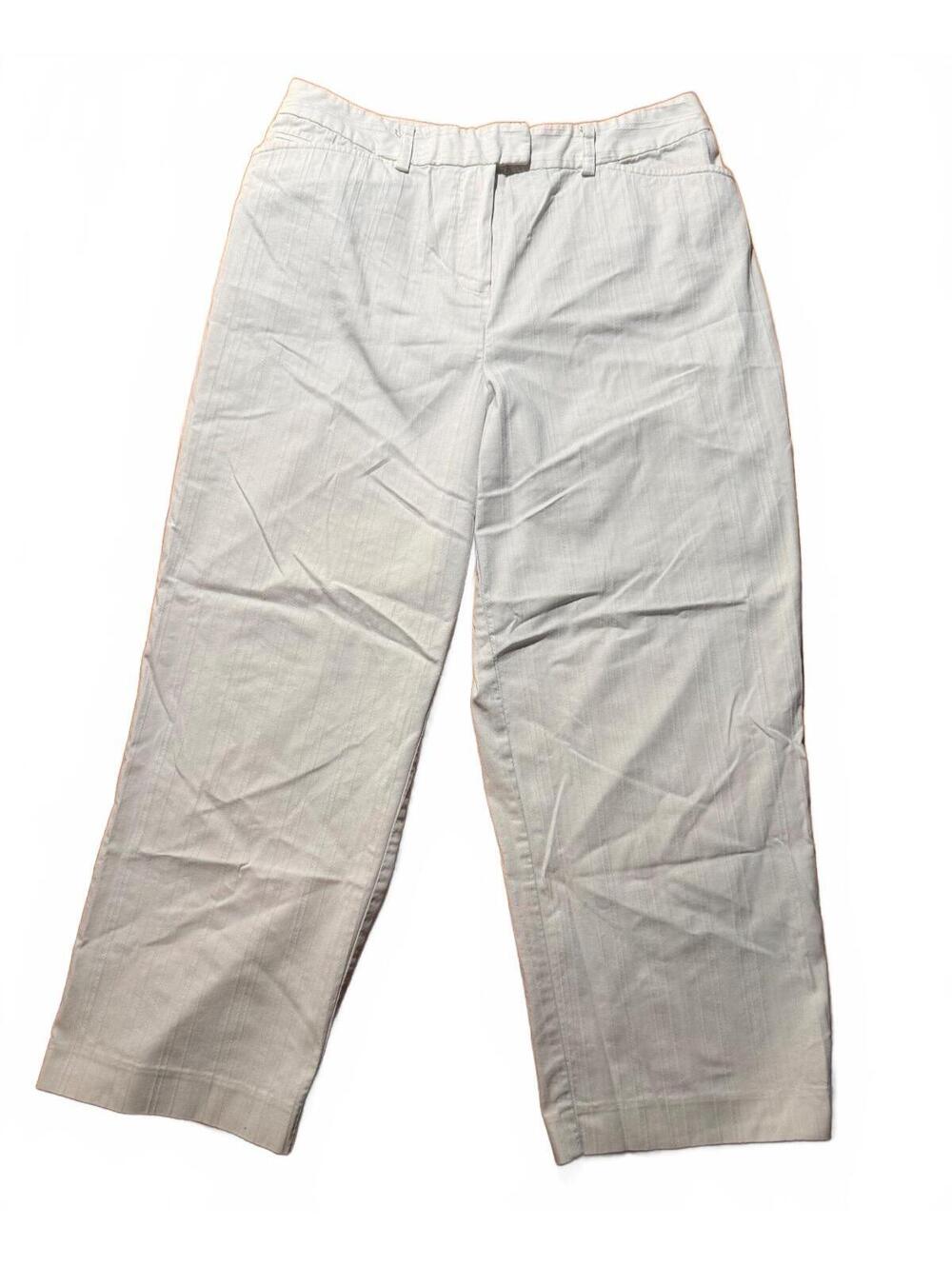 Vintage Talbots Stretch Ivory Cream Wide Leg Trouser Pants Size 14